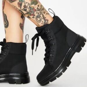 Dr. Martens WOMENS COMBS Black Combat Boots NWOT